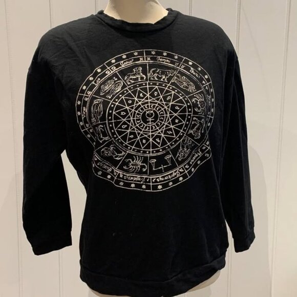 Urban Outfitters Zodiac Pullover – Black & White – Size L – Astrology Sweatshirt - Picture 3 of 4